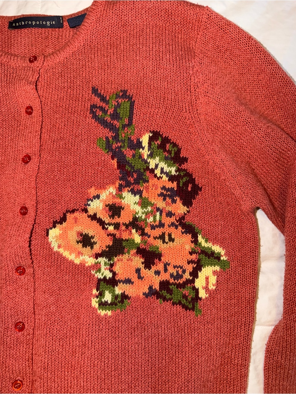 Vintage Anthropologie Intarsia Cardigan - Picture 3 of 6